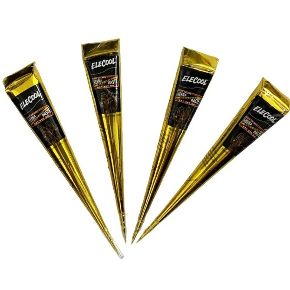 Mehndi Easy-To-Use Henna Tattoo Cream Black Brown Semi-permanent Henna Paste Cone Temporary Temporary Tattoo Paste Body Art