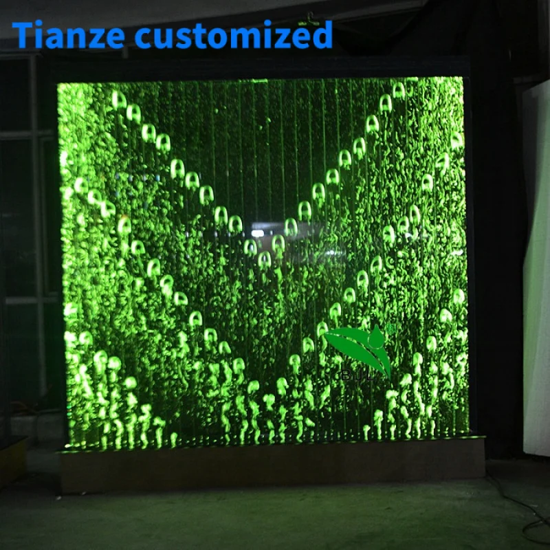 

(Customized) restaurant hotel decoration LED colorful water feature water bubble wall