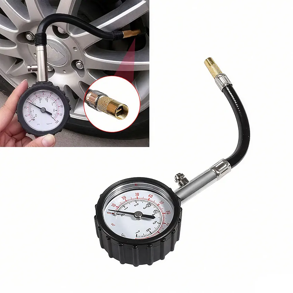 

1pc Car High-Precision Long Tube Tire Pressure Tester 0-100PSI Wheel Air Pressure Checker Adapter Auto Motorcycle Accessories