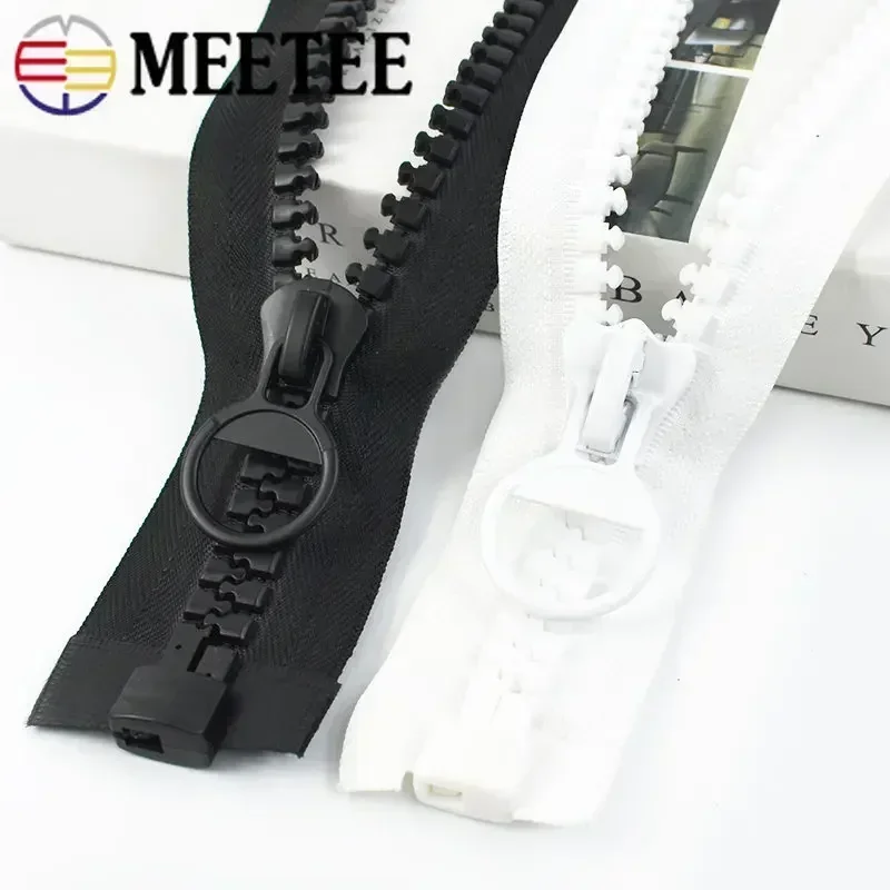 Meetee 1Pc 20# Large Resin Zipper 60-500cm Open-End Long Zip Closure for Jacket Coat Tent Zippers Replacement Sewing Accessories