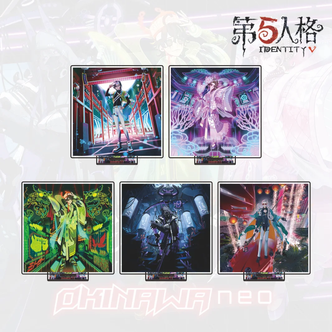 New Identity V Okinawa Neo Series Acrylic Stand Figure Game Character Anime Neon Street Desktop Ornament Collectible Keychain