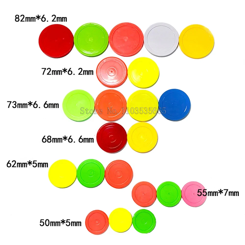 Poussoir à gâteau en plastique pour jeu d'intérieur, machine à tarte au hockey, pilote lointain, 50mm, 55mm, 62mm, 68mm, 73mm, 82mm