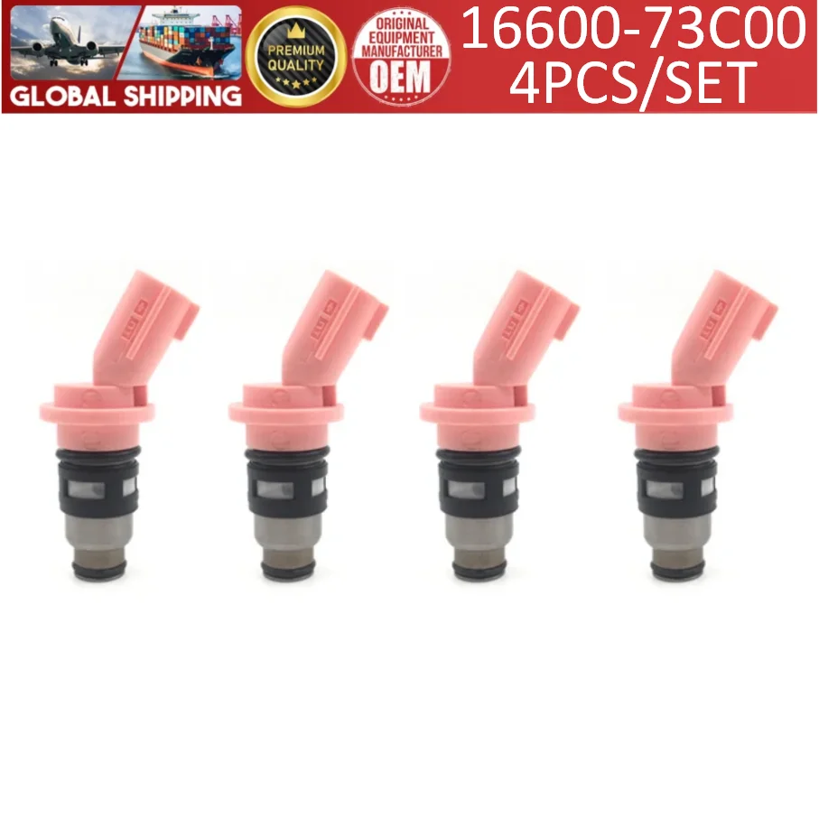 4PCS 16600-73C00 Fuel Injector For Nissan Almera N15 Primera P11 Sunny N14 Y10 1.6L
