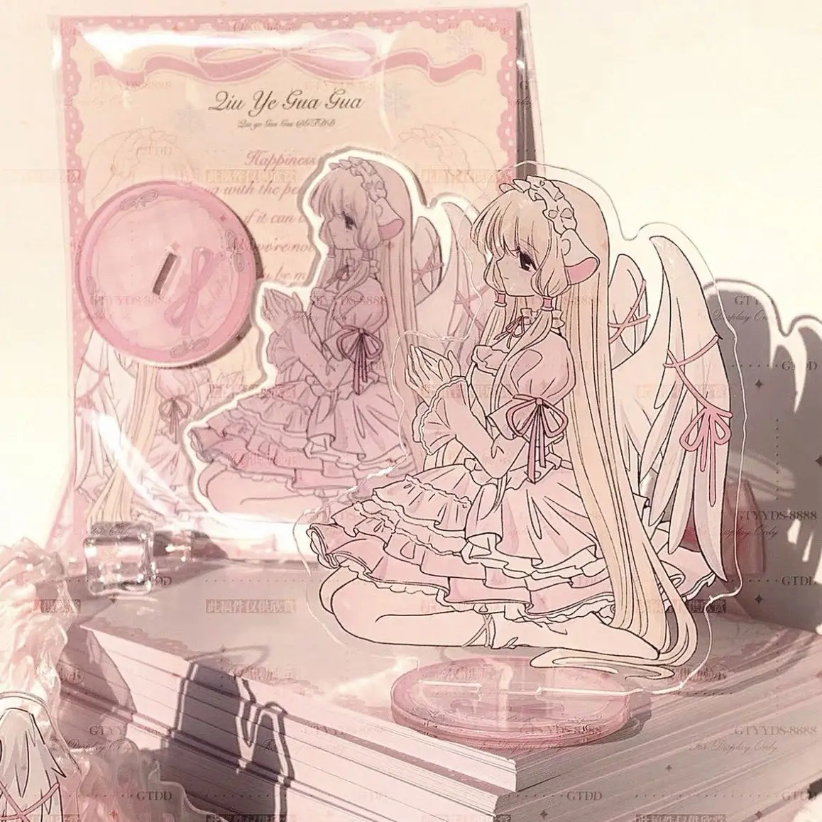 Figura Acrílica de Chobits Motosuwa Chi Angel Ver., Figura Kawaii para Exhibición, Colección de Artículos de Anime, Decoración de Escritorio, Adorno, Accesorios