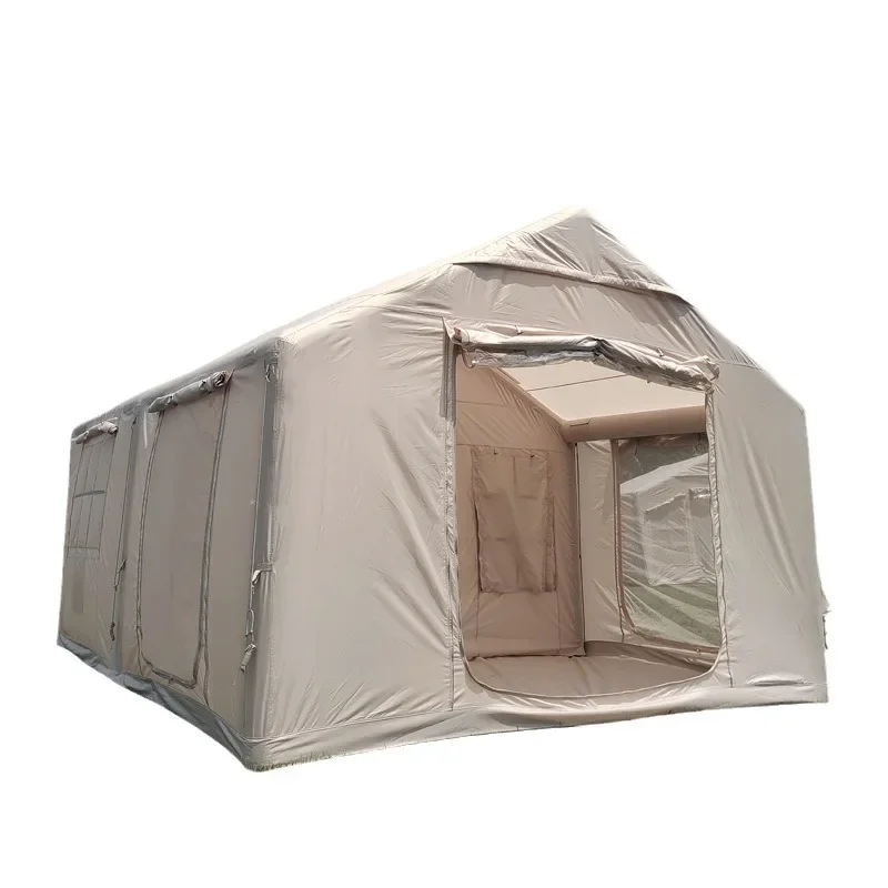 

Inflatable Waterproof Oxford Air Tent for Camping Glamping Sun Shelter with Easy Setup 4 Seasons Mosquito Screen Cabin Tent