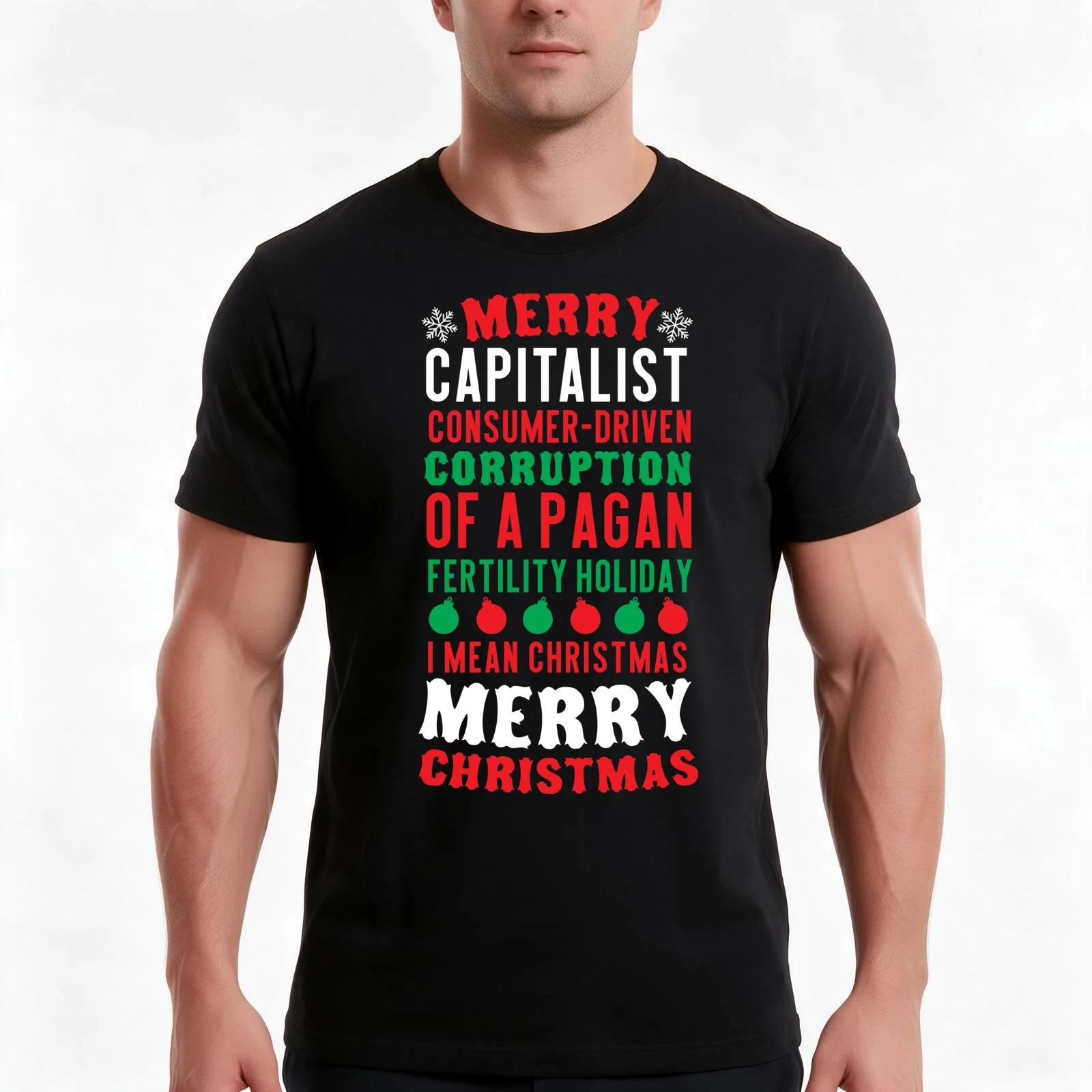 Merry Corruption Of A Pagan Holiday T-Shirt Summer Casual Cotton Tee Oversized Streetwear Tops Vintage Graphic Print