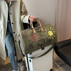 Borsa da viaggio per esterni da viaggio d'affari alla moda ed elegante da viaggio personalizzata girasole, borsa per il tempo libero di grande capacità bolsa