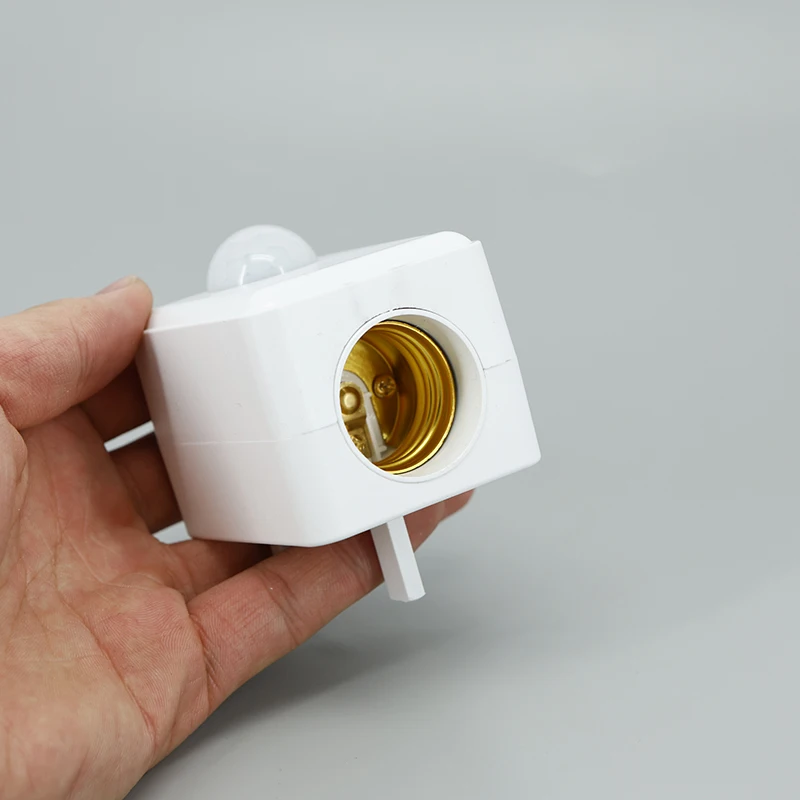 AC 110-240V E27 Led Lamp Base EU US UK Motion Sensor PIR Human Light Bulb Holder Socket Adapter Converter Adjustable