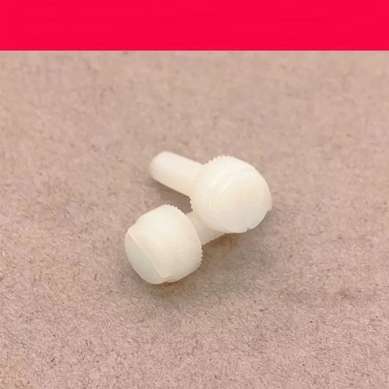 20pcs M3 M4 M5 M6 M8 White Nylon Plastic Insulated Knurl Slotted Head Adjust Toolless Thumbscrew Hand Tighten Thumb Bolt Screw