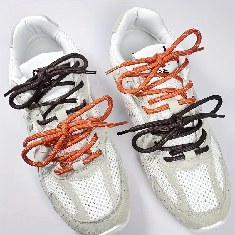 

1/2pairs Outdoor Sports Special Shoelaces Flower Point Shoe Laces Polyester Round Type Shoelace Cotton Boots Shoe Accessories