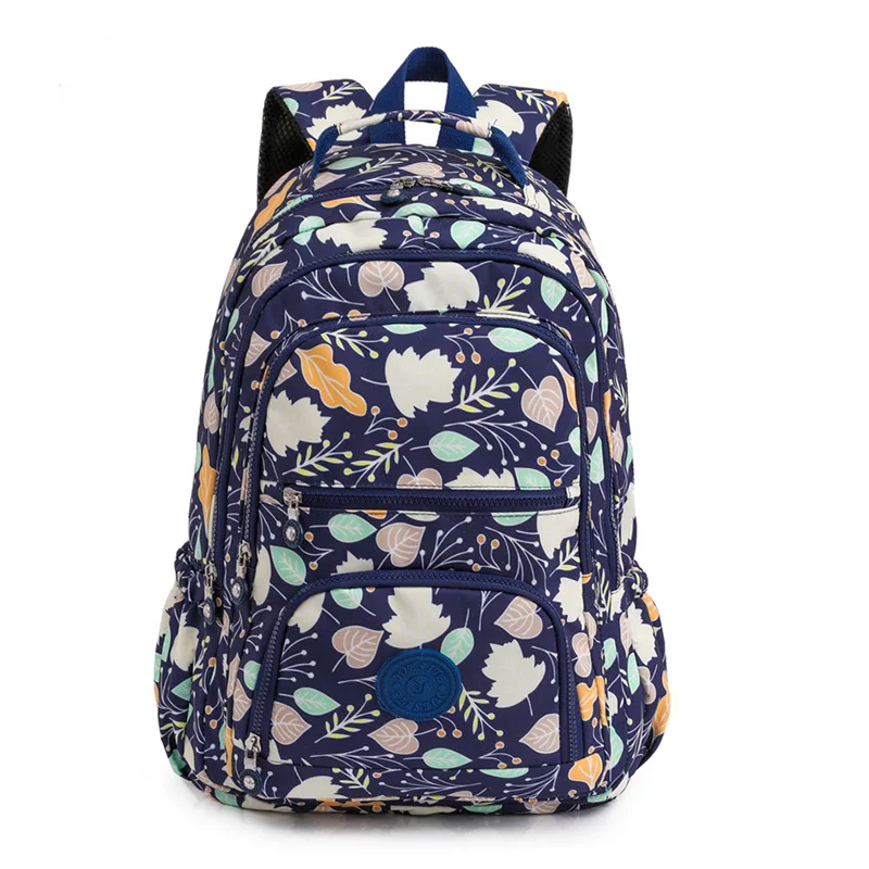 Mochilas con múltiples bolsillos para estudiantes universitarios, bolsas de viaje impermeables con estampado colorido Oxford, de gran capacidad para