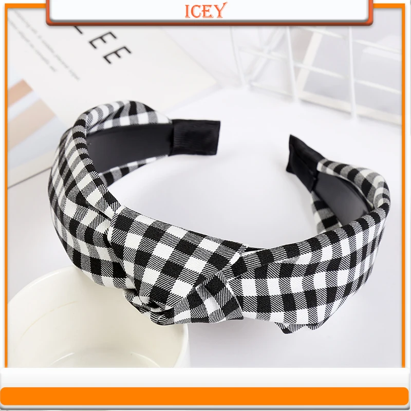 1pc Cloth Bow Wide-Brimmed Headband Pressure Hairpin Hair Band For Women Girls & Teens Headwear Tools Lady Knotted Hairbands