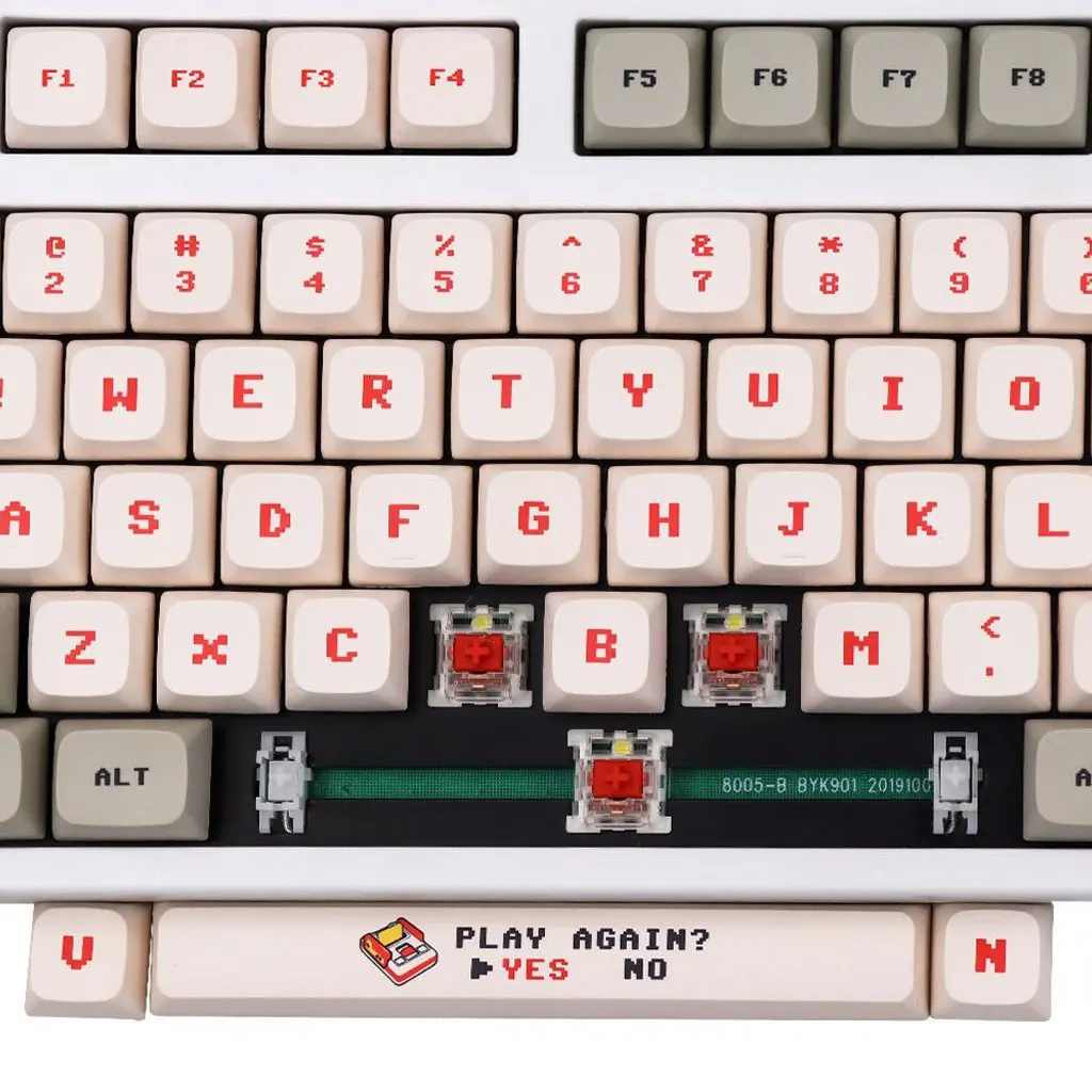 Imagem -03 - Teclas Pixel Tema Keycaps Xad Altura Pbt Sublimação Térmica Faça Você Mesmo para 61 64 68 82 84 87 96 98 100 104 Teclas Teclado Mecânico 139