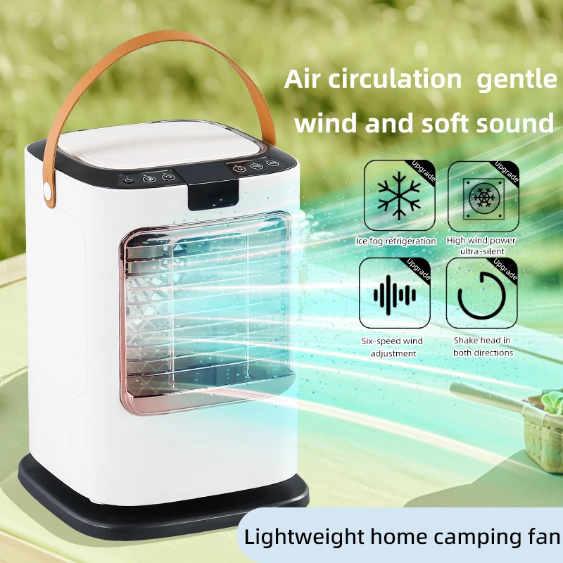 Humidification Refrigeration Small Fan Portable Mini Electric Cooling Fan 2nd Generation Negative Ion Desktop Fan