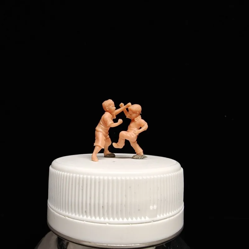 1:64 Scale Miniature People Figures for Kids Playground Fun, High Precision 3D White Model Unpainted Small Ratio Dolls