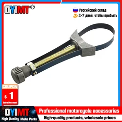 Filtro de óleo ajustável Remoção Tool, Cap Spanner Strap Wrench, Auto Repair Tool para Honda, Yamaha, Suzuki, 60mm a 120mm de diâmetro