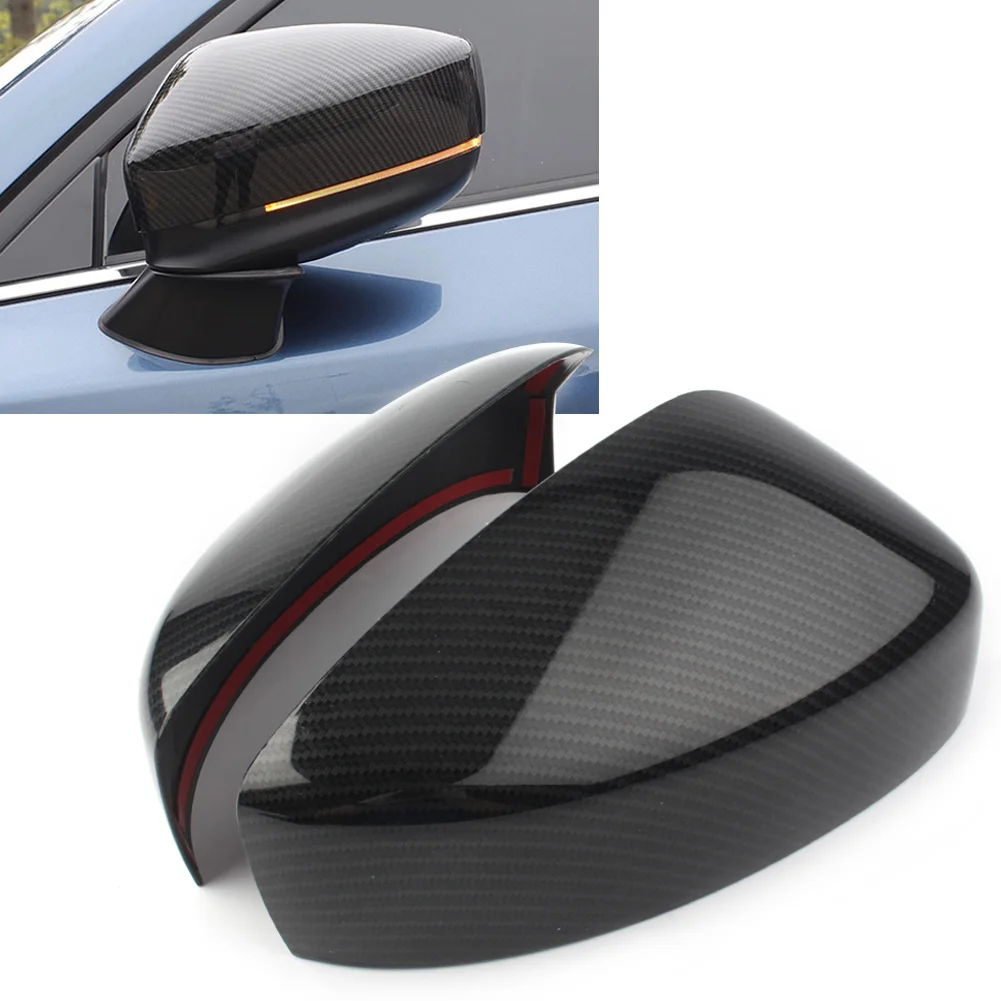 

2Pcs Car Side Door Rearview Mirror Cover Trim For For Mazda CX-5 CX5 2017 2018 2019