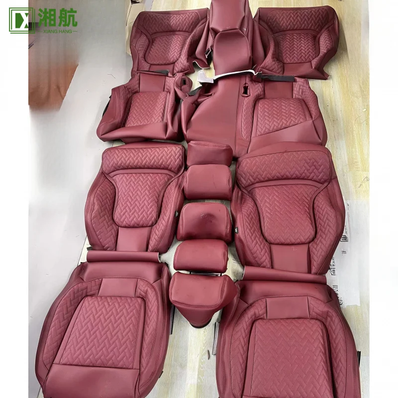 

Подходит для Volkswagen Ruitu, модифицированный BMW стиль, красная кожа наппа, полностью сменный чехол на автомобильное сиденье