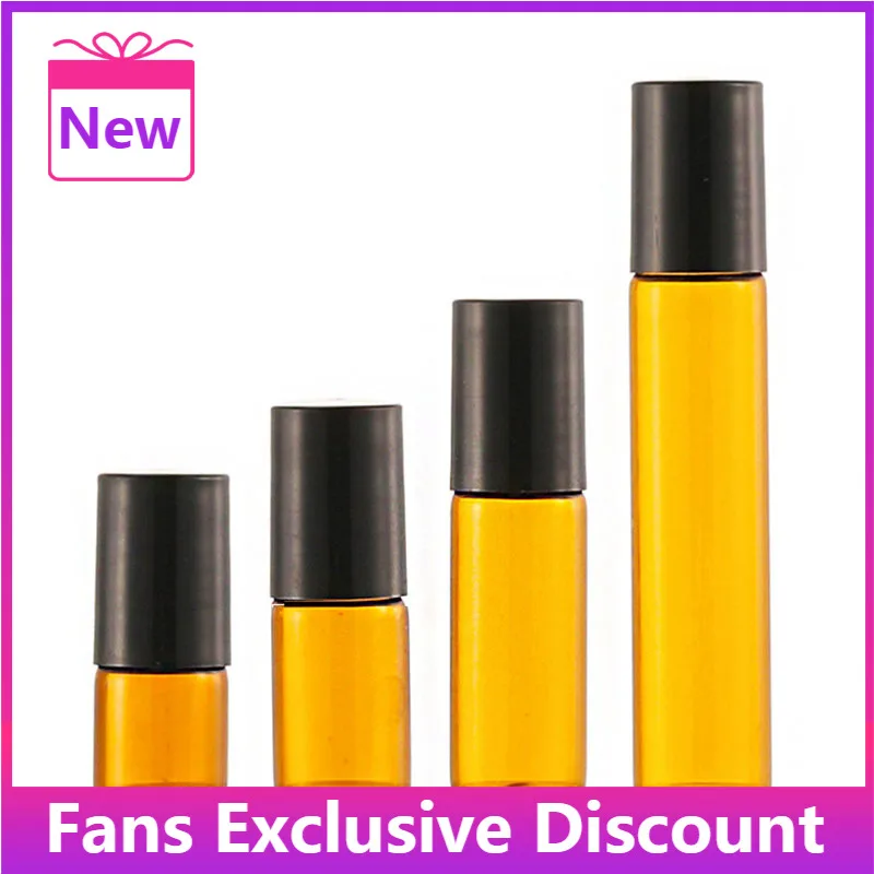 Hot Sale Glass Roll-on Bottles with Stainless Steel Roller Balls Empty Cosmetic Containers Refillable Bottle