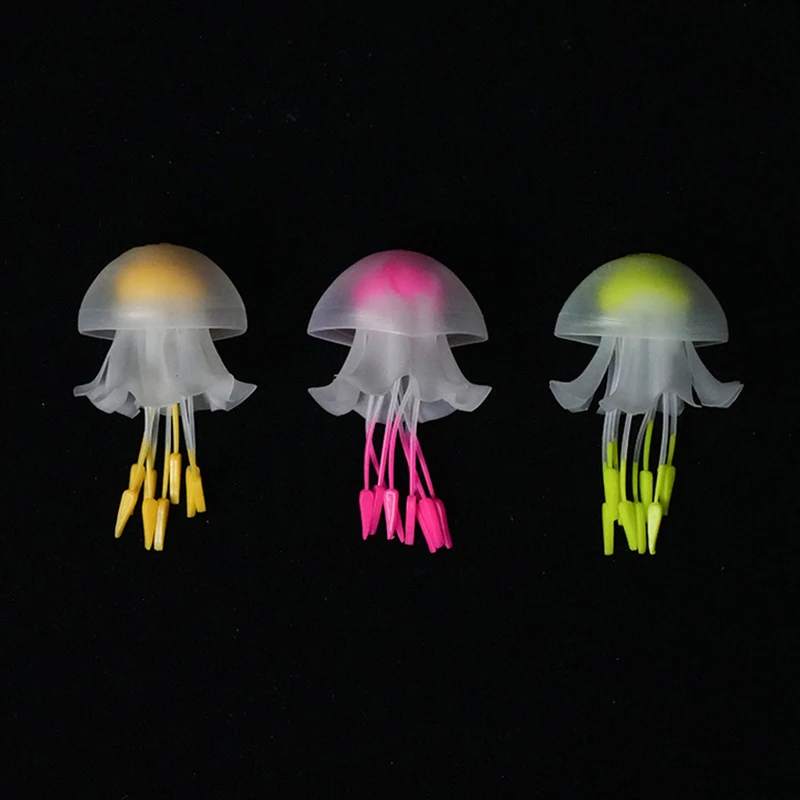Fish Tank Aquascape Decorative Luminous Silicone Fake Jellyfish Aquarium Accessories Lifelike Floating Artificial Decorations - Image 4