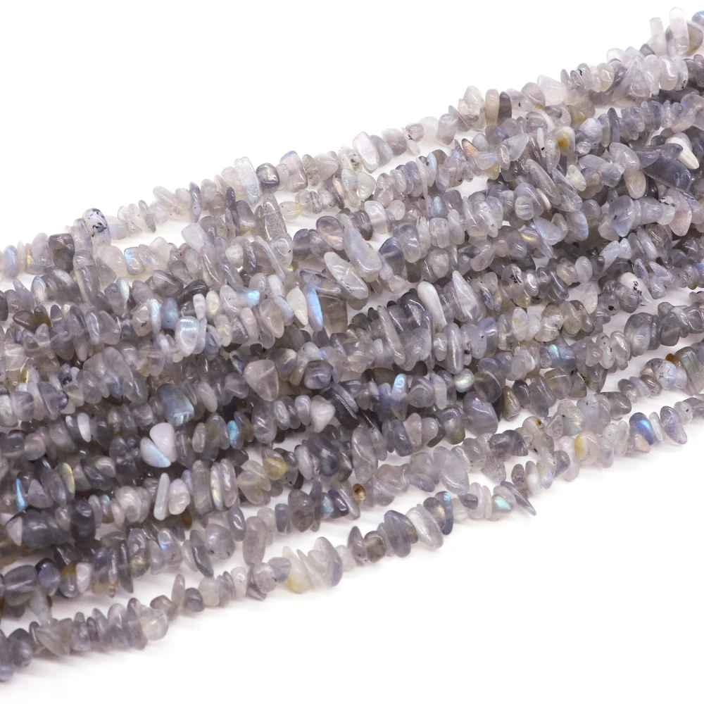 Irregular Natural Gravel Flash Labradorite Stone Loose Chips Beads Jewelry Making Diy Necklace Bracelet Accessory Holiday Gift