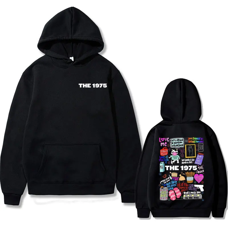 

British Indie Alternative Rock Band The 1975 Lyric Graphic Hoodie Men's Hip Hop Oversized Streetwear Male Funny Pullover Hoodies