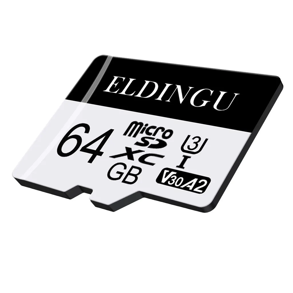 ELDINGU 64GB A2 Memory Card Class10 U3 4K For Surveillance Devices Cell Phones Computers Drones Cameras 64GB A2 Micro SD Card