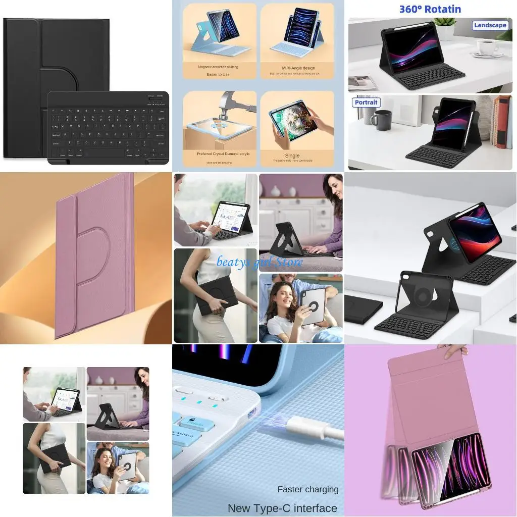 

C7AB Wireless Keyboards Bluetooth-compatible Keyboards For 11inch 2021 2020 2022