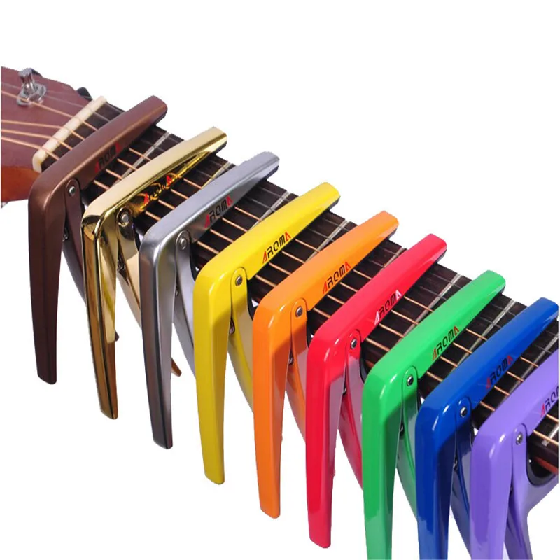 1Pcs Colorful Guitar Capo Silicone Cushion Metal Capo For Acoustic Electric Guitar Trigger Capo Guitar Parts