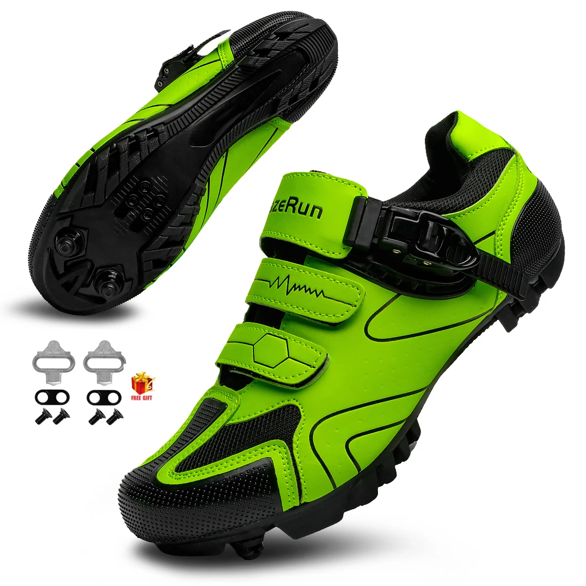 New Men\'s Cycling Shoes, Convenient Double Rotating Buckle Woman Shoes, Road Cycling Shoes, Outdoor Sports And Leisure Shoes