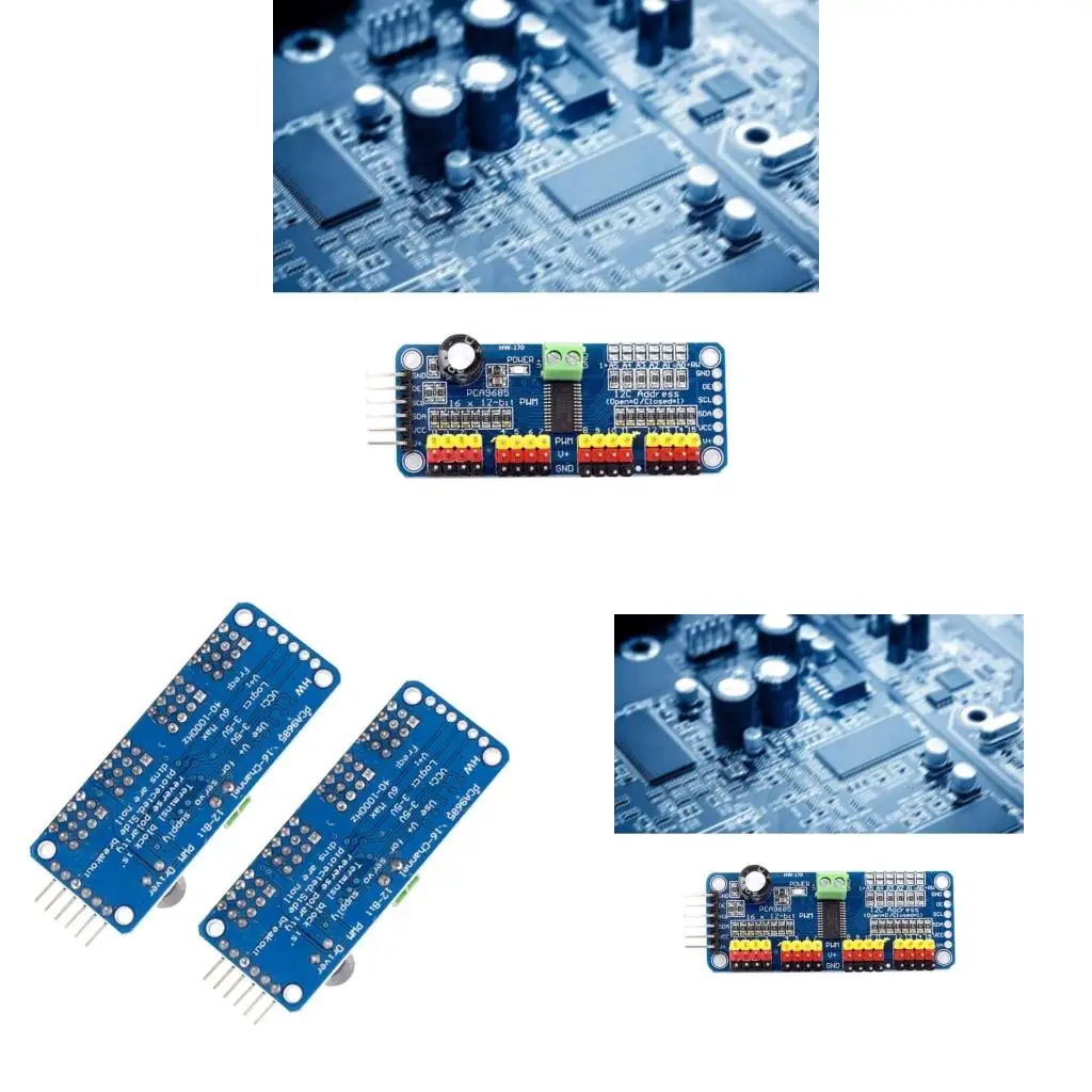  2Pcs 12-Bit PCA9685 16 Channel PWM Servo Motor Driver PCA9685 Module for Robot RPI Development Board Accessory