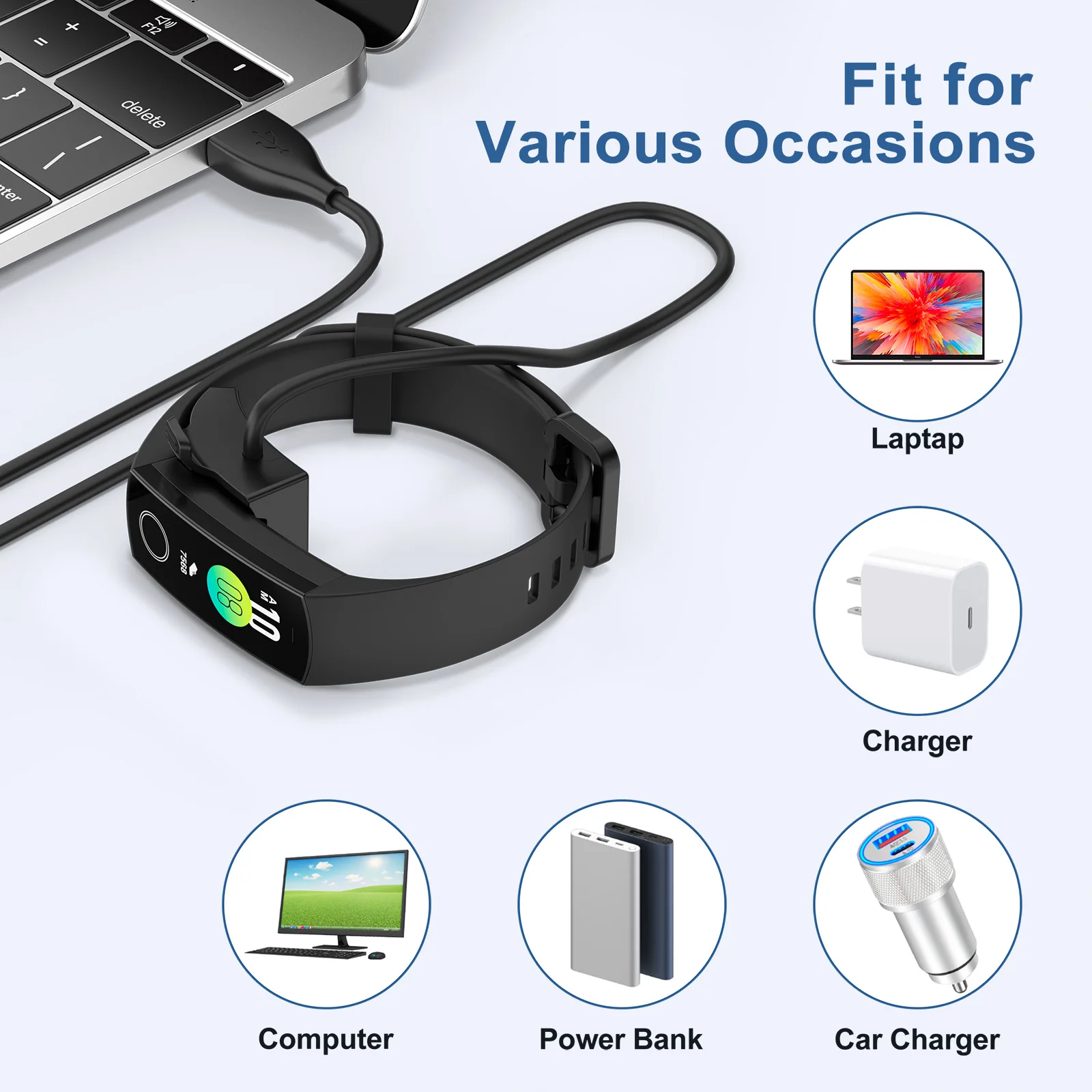 USB Charger For Huawei Honor Band 5 4 3 3 Pro Charging Cable Cord Dock For Huawei Honor Band 3 Pro 5 4 Charger Adapter