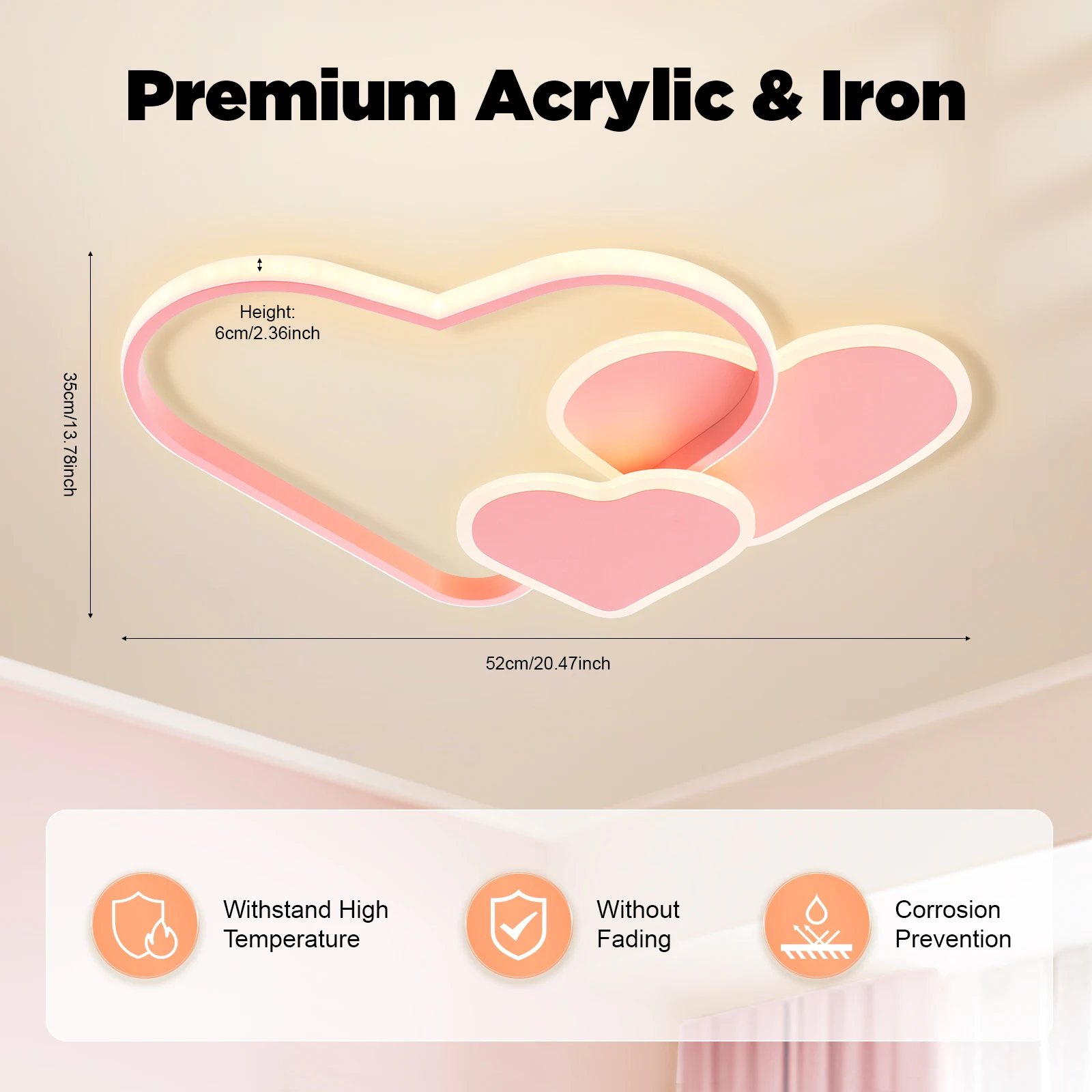 36W Heart-Shaped Ce…
