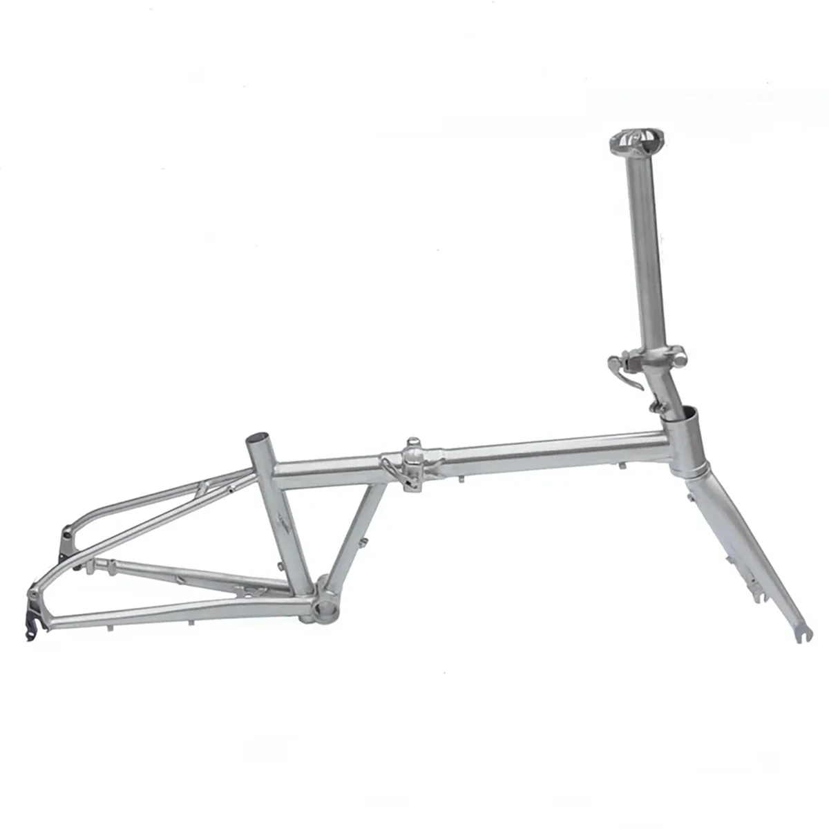 CNC Dropout Folding Bike Frame, Ultra Light, 451X28C, Gr9 Titanium, City Bicycle, 135 QR Replaceable