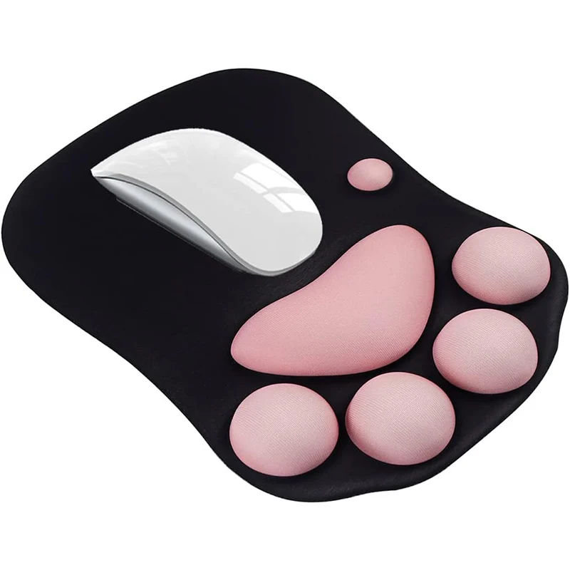

3D Cute Cat Paw Wrist Pad Soft Silicone Nonslip Mouse Pad Ergonomic Gaming Mousepad For Computer Laptop Office Accessories