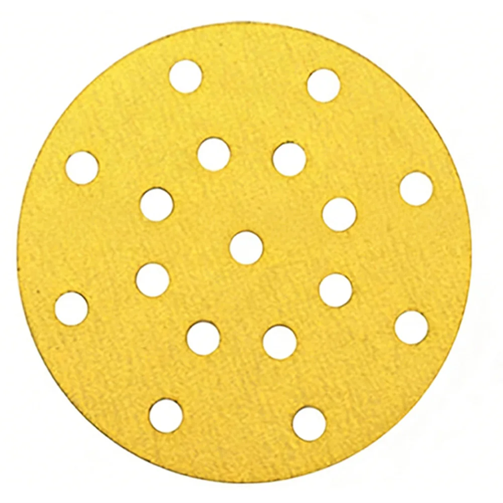 100pcs 6 Inch 17-hole Grinding Sandpaper Car Grinding Polishing Flocking Sandpaper For Woodworking Furniture Polishing