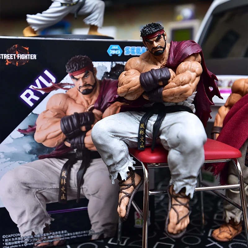 

Подлинная оригинальная фигурка Sega Street Fighter 6 Ryu Hoshi Sf, аниме, модель, украшение для мальчиков, игрушки, пробка для лапши, ПВХ, праздничные подарки