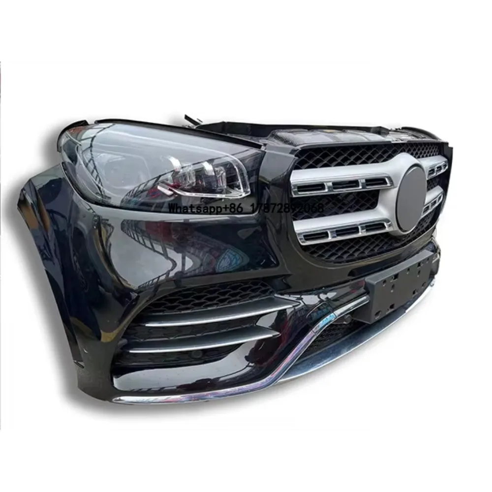 

W167 Gls450 Gls580 2022 2023 Front Bumper Assembly with Cooling Fan Radiator Support and Brackets Complete Kit