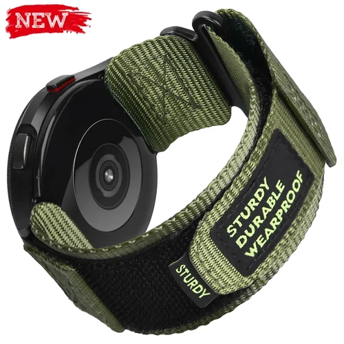 Correa deportiva táctica de 22mm y 20mm para Samsung Galaxy Watch Band 6/5/4 40mm 44mm 6 Classic 43 47mm pulsera de nailon Active Gear S3