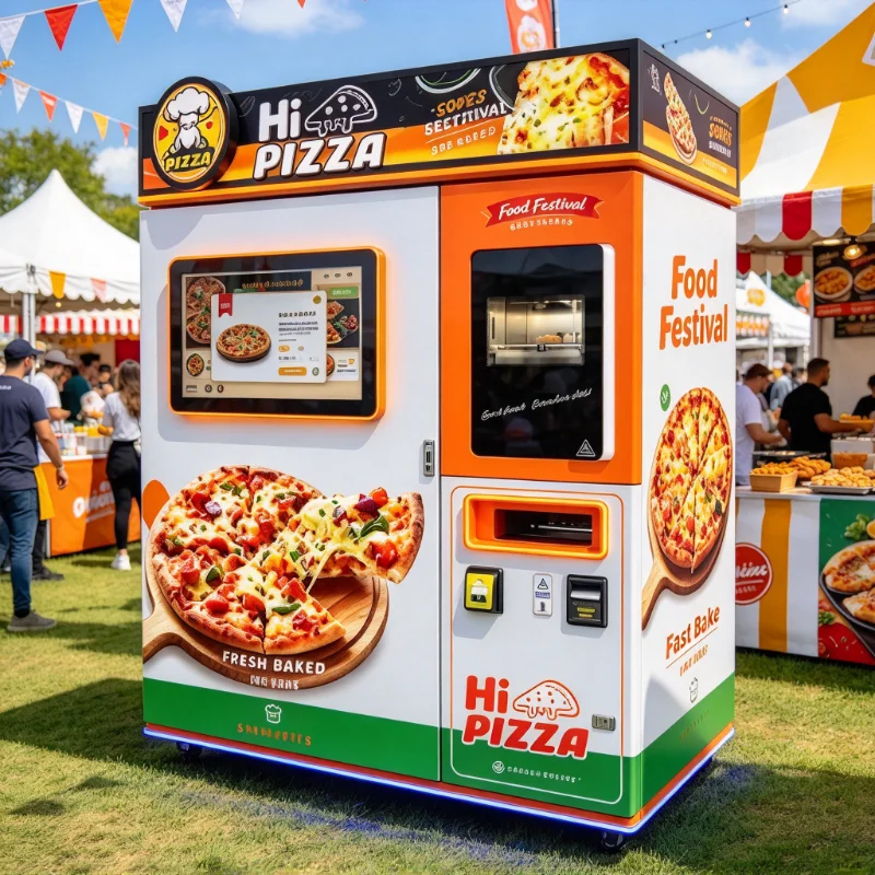 Smart Self Service Pizza Vending Machine Parcel Delivery Coin Operated Trading Card Fully Automatic Equipment Supplier