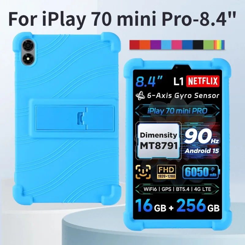 

For Alldocube iPlay 70 mini Pro 8.4" Case Shockproof Kids Friendly Cover Soft Silicon Stand Protective Shell
