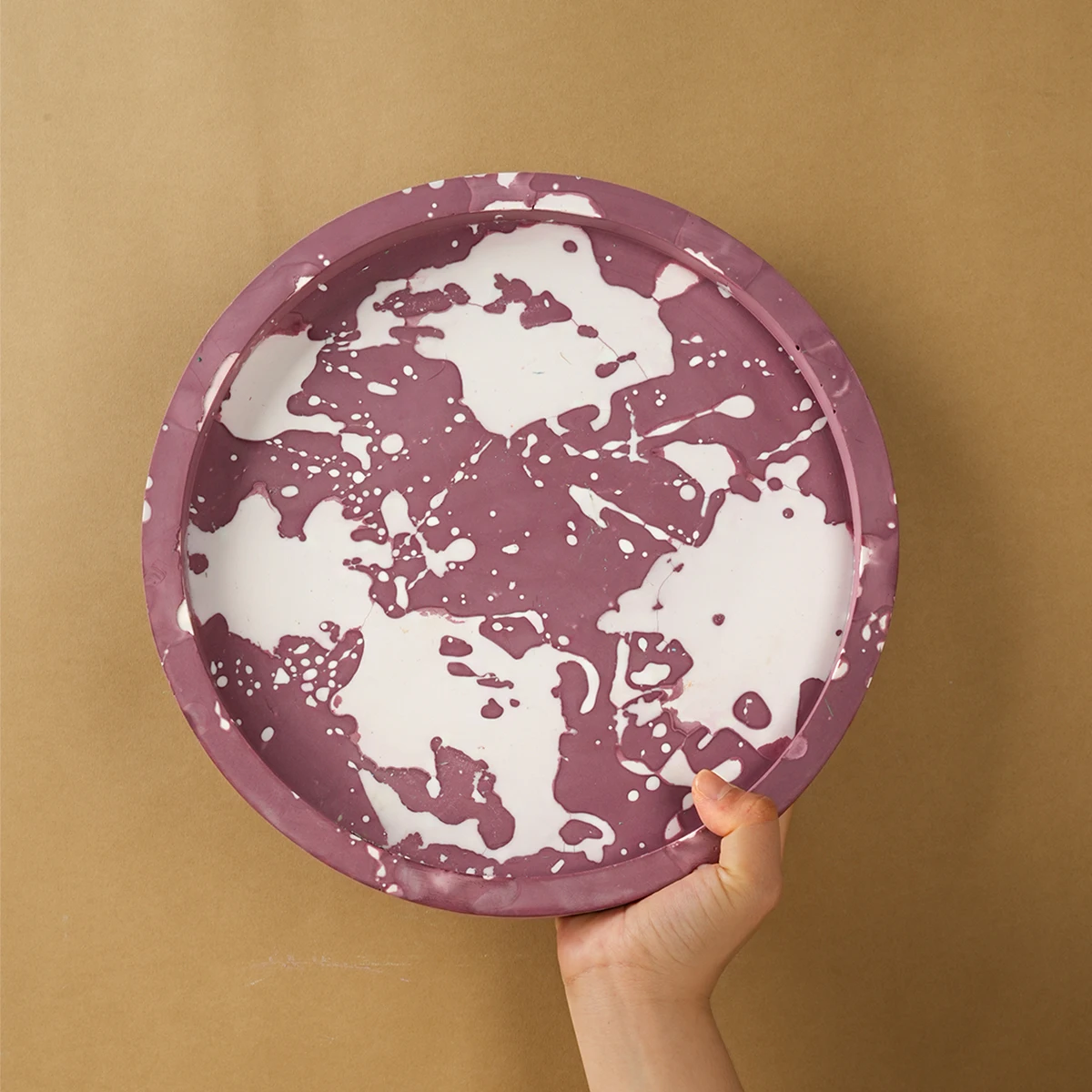 Round Tray Silicone Mold Round Coaster Storage Tray Storage Board Vase Base Resin Mold  Gypsum Concrete Casting Mould Home Decor