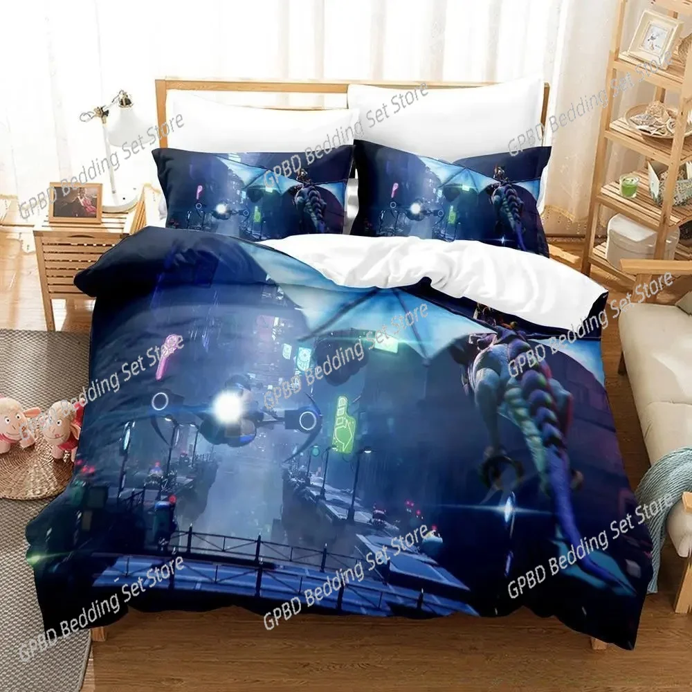 Game Ratchet & Clank Rift Apart 3D Bedding Set Duvet Cover Pillowcases Single Twin Full Queen King Home Decor Quilt Boys Gift