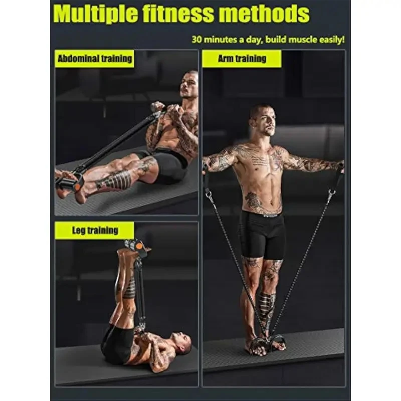 1 قطعة شريط المقاومة مع مقابض حبل سحب مرن للخصر الذراع الساق تجريب معدات تمارين اللياقة البدنية المنزلية متعددة الوظائف #2