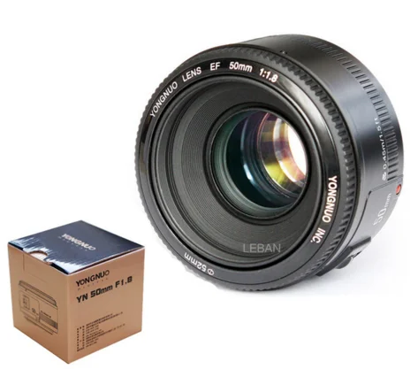 Factory Price YONGNUO YN 50mm Yongnuo Lens YN50 Yn50mm F1.8 Lens Large Aperture Auto Focus Lens YN 50 YN50 for Ca non Cameras