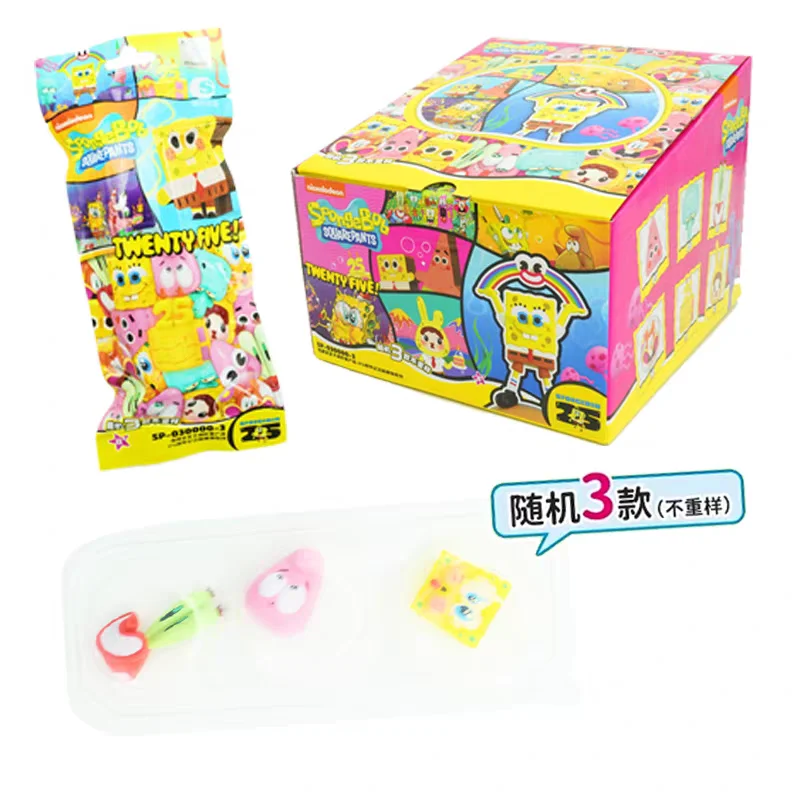 حقيبة سبونجبوب سكوير بانتس للذكرى الخامسة والعشرين، صندوق أعمى، لعبة Squidward اللطيفة، تمثال محيطي كرتوني #1