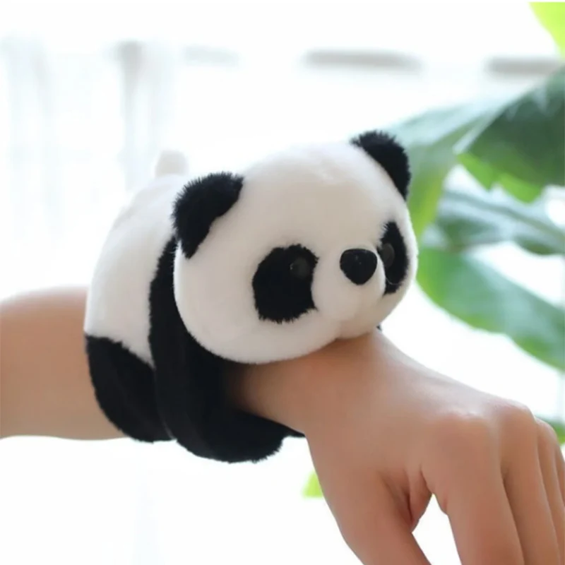 

1 шт. Милый плюшевый браслет-хлопушка в виде животного (Панда) для детей, игрушка, элегантный подарок на день рождения