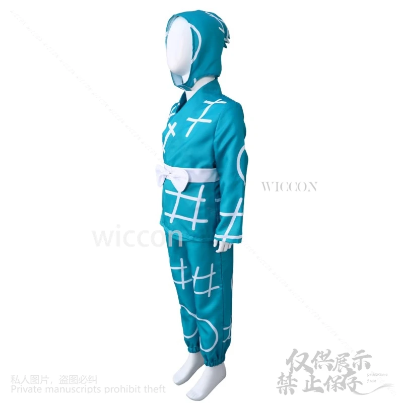 Nintama Cosplay Rantarou Cartoon Uniforme Anime Ninja giapponese Blu Kimono Suit Kawaii Cappello carino Rantarou Halloween per personalizzato