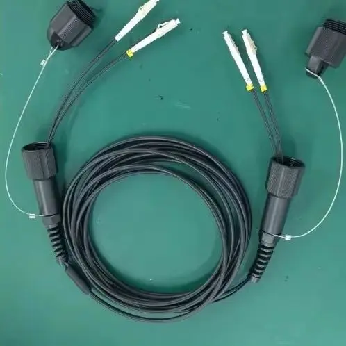 광섬유 패치 코드 2코어 TPU LC-LC 250미터 LSZH OM1 OM2 OM3 방수 SM MM 아머드 CPRI TPU 케이블 FTTH FTTA 점퍼 ELINK