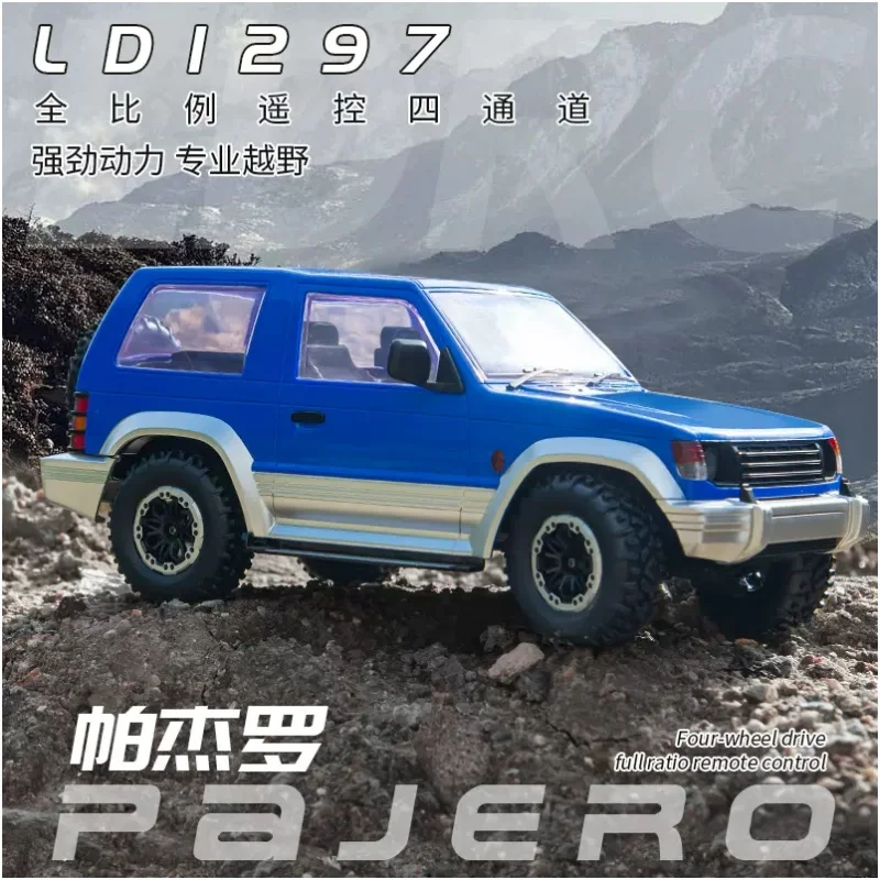 1/14 Ld1297 Rc Remote Controlled Car With Lighting Variable Speed Car Four Wheel Drive Drift Racing Simulation Model Toy Boy Gif